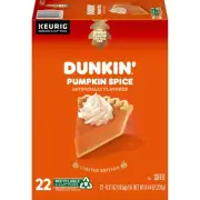 Lot NIB 22 Kcup Dunkin Coffee Pumpkin Spice Keurig Brew Father Holiday FreeShip