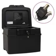 Safe Box Waterproof Fireproof Deposit Box with Key Lock Black vidaXL