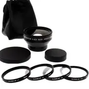 Wide Angle Lens, Macro Kit for Canon Vixia HF100 HF11 HF20 HF200 HG20 HG21 HV10