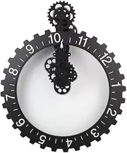 Garden Clocks Outdoor Waterproof, Retro Gear Outdoor Clocks for The Garden Wall Mounted Craft Art Big Hanging Tooth Wall Outside Clock Swimming Pool Living Room Bathroom Kitchen Me
