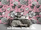 3D Floral Seamless Wallpaper Wall Mural Removable Self-adhesive 62