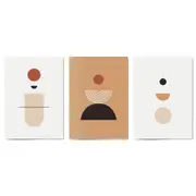 Set of Abstract Shape Retro Minimal Modern Art #1