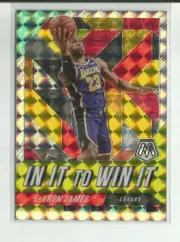 2019-20 Panini Mosaic Lebron James In It To Win It Prizm Insert Card - Lakers