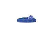 Gummi 28.5cm Waterproof PVC Rubber Bling Dog Collar Strap Pet Fashion Puppy Blue