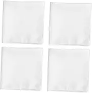 4pcs White Cloth Napkins Washable Polyester Cocktail Napkins Reusable for Weddings Parties Banquets and Dining Table Decor