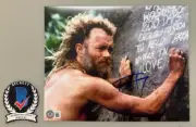 TOM HANKS 'Castaway' Hand Signed 8" x 10" Photo 2 + Beckett COA * BUY GENUINE *
