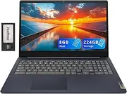 Lenovo IdeaPad 3 15.6" FHD Anti-Glare Chromebook, Intel Celeron N4500, 8GB RAM, 224GB Storage (64GB eMMC+160GB Docking Station Set), Intel UHD Graphics, Num Pad, Wi-Fi 6, Chrome OS, Abyss Blue