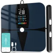Lescale P1 Professional 8 Electrodes Body Fat Scale - Advanced Body Composition Analyzer Black