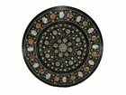 24'' Table Marble Inlay Top pietra Dura Home garden coffee dining Decor b57