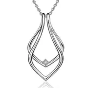 Women Girlfriend Ring Keeper Necklace Geometric Pendant For Nurse Worker Silver