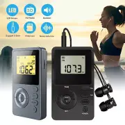 Portable Digital FM AM SM Radio Mini Pocket Receiver Stereo With Headphones