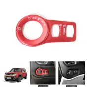 head light switch button cover trim For Jeep Cherokee 2014+/Renegade 2016+ Red (for: Jeep)