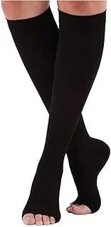 [DUnLap] Toe Socks S-XL Elastic Open Toe Knee High Stockings Varicose Veins Treat Shaping Graduated Pressure Stockings Calf Compression Stockings Open Toe Socks