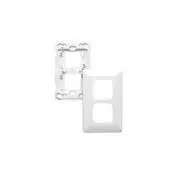 Clipsal Plate Grid & Cover 2 Gang Pvc White - P2032VH-WE