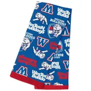 AFL Team Supporter Cotton Tea Towel - Western Bulldogs - 40cm x 60cm