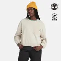 在飛比找PChome24h購物優惠-Timberland 女款化石灰寬版圓領上衣|A6HTWCY