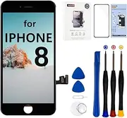 EFAITH for iPhone 8 / SE 2020 LCD Screen Replacement 3D Touch Screen Digitizer Screen Replacement Frame Assembly with Repair Tools+Adhesive Strips+Screen Protector for A1863, A1905, A1906 (Black)