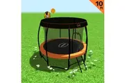 Kahuna Trampoline 10 ft with Basket ball set and Roof - Orange
