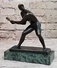 Real Bronze Statue Baseball BATTER little league Figure Garden Yard Art Deco