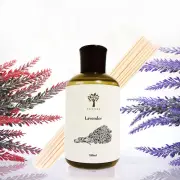 Lavender & Eucalyptus Scented Essential Oil Reed Diffuser with 5 Free Cotton 6oz