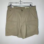 Eddie Bauer Mens Cargo Pocket Field Shorts Beige Size 34 NWT