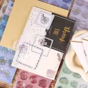 15pcs/set Lovely Retro Wax Stamp Sticker Creative Cute Envelope Seal Sticker