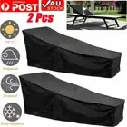 AU 2PCS Outdoor Furniture Cover Heavy Duty Sun Lounge Waterproof Bed Chair Cover