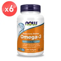 在飛比找PChome24h購物優惠-【NOW】Omega-3魚油膠囊6瓶組(100顆*6瓶)