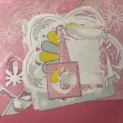 Scrapbook Kit Create Your Own Special Pages Pink Flower Dots