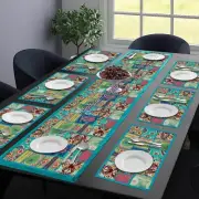 Handmade Cotton Table Runner Dining Table Cover Outdoor Coffee Place Mat
