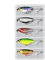 Bait Tail Spinner Fishing Lures Kit - Metal Spoon with Sound Beads, Compact Jig Bait for Freshwater Walleye