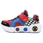 SKECHERS GAME KICKS 魔鬼氈 運動鞋 中童 藍紅 R9058 (402260LBLMT)