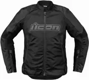Icon Overlord3 Ladies Motorcycle Textile Jacket, black, Size L for Women