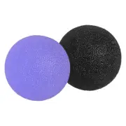 2 Pcs Hand Exercise Balls Squeeze Balls Stress Ball Purple/Black