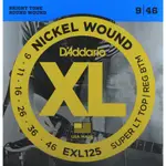 § 艾谷音樂 § D'ADDARIO EXL-125 NICKEL WOUND電吉他套弦 (9-46)