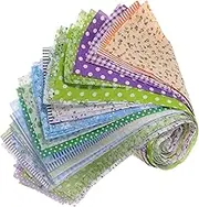 28 Sheets Pure Cotton Floral Fabric Strip Set DIY Quilting Fabric Patchwork Quilt Squares for Sewing Craft