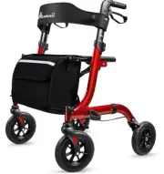 Rollator Walker for Seniors, Lightweight Foldable All Terrain Rolling Walker...