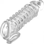Silicone Penis Sleeve Male Penis Extension Sleeve Extender Thick Cock Girth Enhancer Sheath Add 1.5" for Men Sex Toys