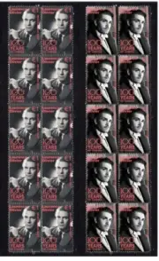 LAURENCE OLIVIER SET OF 2 CINEMA CENTENARY MINT VIGNETTE STAMPS