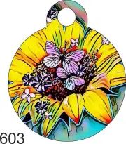 Cute Custom Personalized Pet ID tag for Dog and Cat Collar unique Tag pink heart
