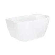 Keeto Back-To-Wall Acrylic Bath, 1500mm, Gloss White