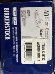 Birkenstock Women's Gizeh Leather Birko-Flor Thong Sandal White NEW! Size 40