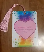 "Willingness" Love Affirmation Bookmark Tarot Oracle Card Gift Purified&Charged