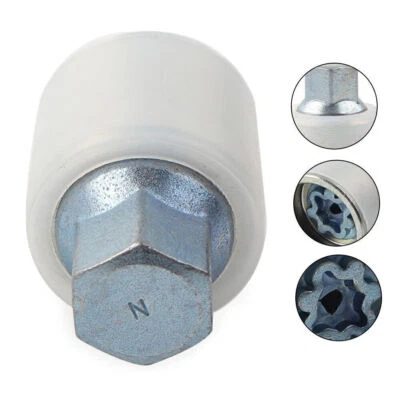 Tire Wheel Locking Lug Nut Key Socket Screw Remover Tool Bolt Letter N For Audi