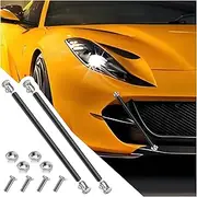 2PCS Splitter Rods,8"-12" Adjustable Front Splitter Rods Fit for Front Bumper,Rear Spoiler,Rear Diffuser,Universal Splitter Support Rods Car Accessories for Car Truck SUV (Black)