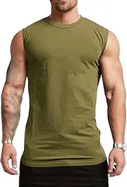 [Generic] Men's Bodybuilding Stringer Cool Vest Solid Soft Workout Tank Muscle Tops Fitness Running Sleeveless T Shirts