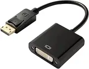 Hannord DisplayPort to DVI Adapter, Gold-Plated DP Display Port to DVI-D Cable Converter 1080P Male to Female Compatible with PC, Laptop, Desktop, Computer, Monitor, HDTV, Projector