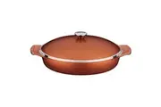 Tramontina Lyon Nonstick Coated Durable Frying Pan with Lid 32cm 4.3L - Gold
