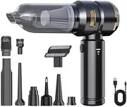 [EJiaDuola] Handheld Vacuum Cleaner Cordless, 16000Pa Powerful Suction Mini Vacuum Cleaner, Portable USB Rechargeable Car Vacuum Cleaner for Sofa, Bed, Car, Home, Office, Clean Pet Hair (Black)