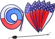 Alipis Patriotic Hot Air Balloon Wind Spinner of Outdoor Decoration Flag Design for Garden and Patio Eye Catching Festive Spinner